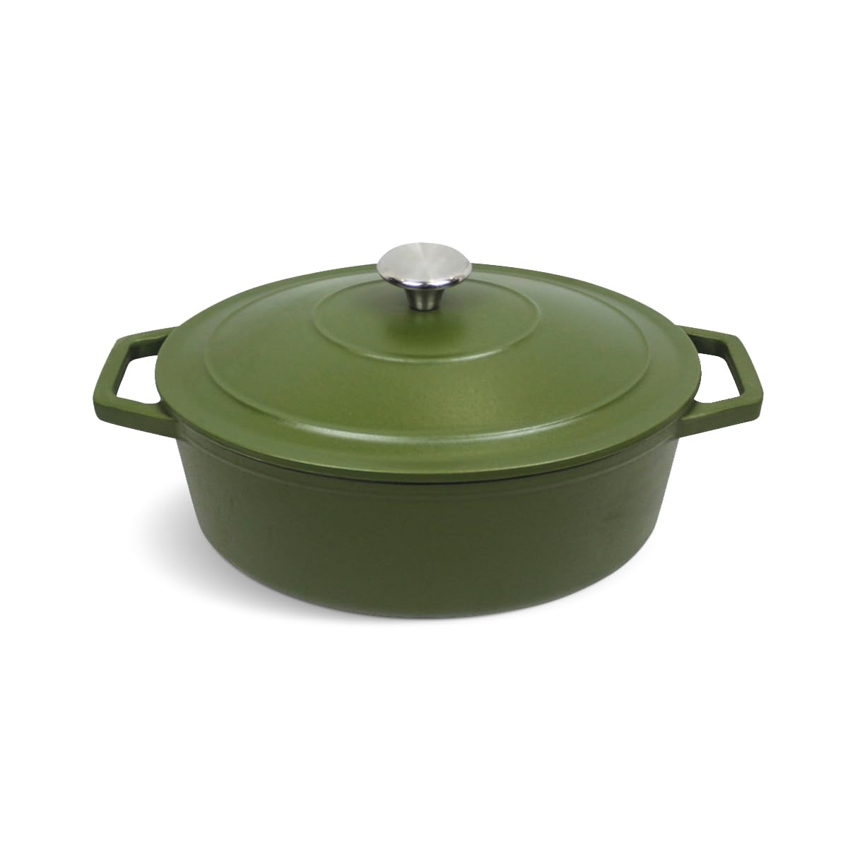 Cocotte en fonte ovale sans PFOA QULINART 4.7L pour une cuisine saine et savoureuse