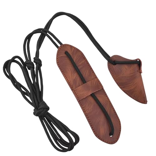 Bow Stringer Tool for Recurve Longbow Bow & Mongolian Bows Durable Nylon Thick Leather Cups Extra-Long Adjustable String for Safe Stringing Ideal for High Draw Weight Bows