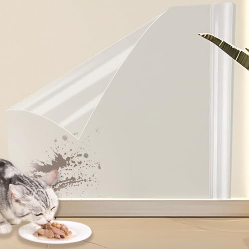 Transparent Wandschutzfolie Selbstklebend，Elektrostatische Elefantenhaut Wandschutz Spritzschutz Wandfolie Protector für...