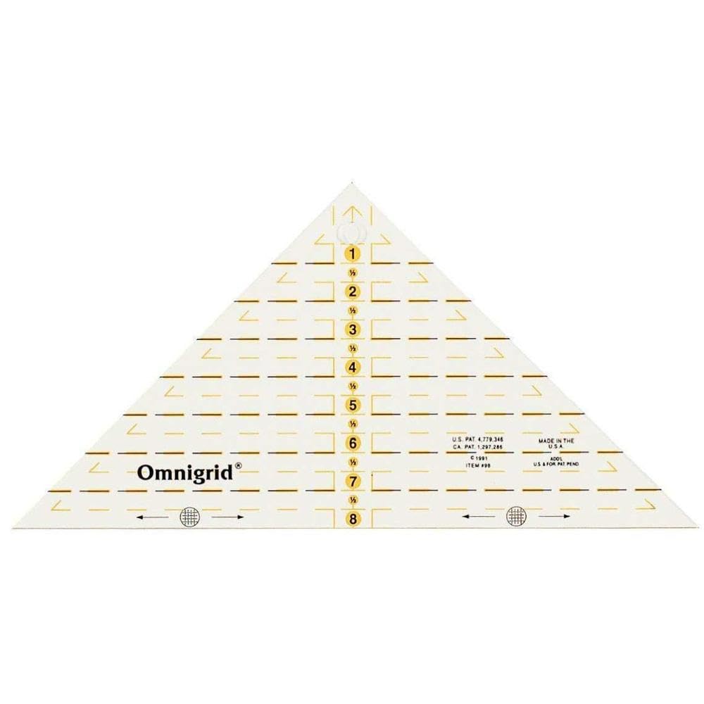 Omnigrid Right Triangle Ruler Regla Triangular, 5 cm