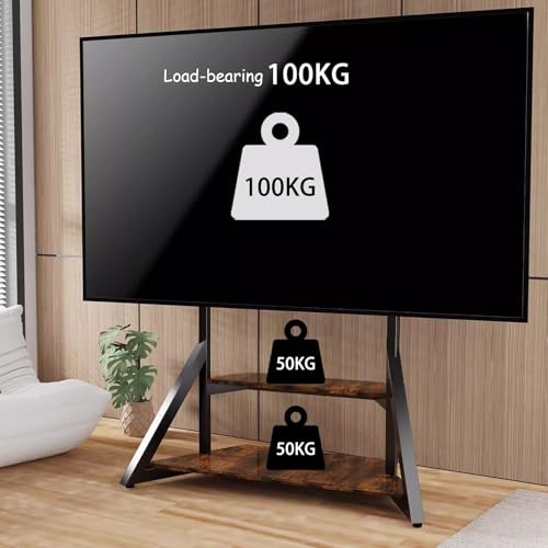 Soporte móvil ajustable para TV de 65-100 pulgadas con ruedas miniatura 4
