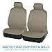 BDK PolyPro Car Seat Covers Full Set in Solid Beige, Front and Rear Split Bench Seat Covers for Cars, Easy to Install Car Seats Cover Set and Accessories for Auto Trucks Van SUV - Solid Beige