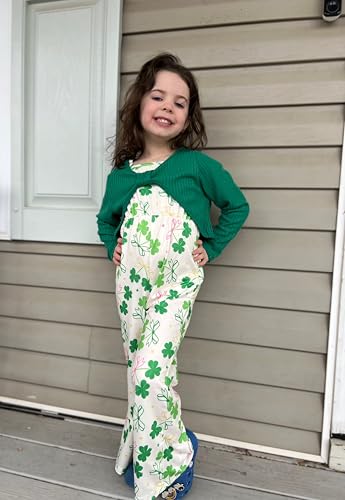 Image of HIHA Girls Sleeveless Jumpsuits Outfit Long Sleeve Twist Front Tops Romper Clothes Set Size 4-12