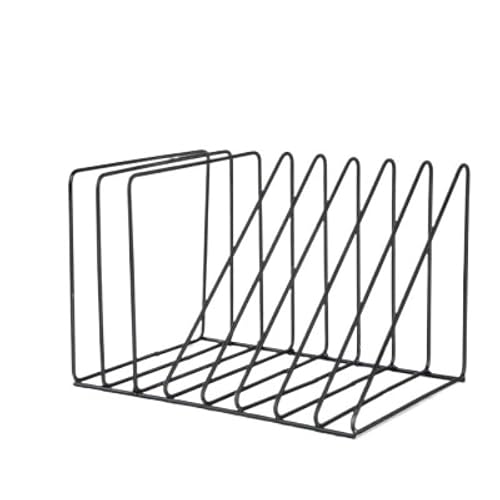 Ptasccne Triangle Square Desktop Magazine Holder Decorative Iron Magazine Rack for Home School and Office Decor magazine rack(Black)