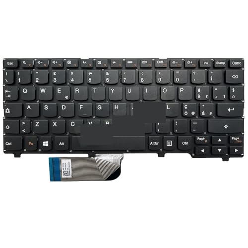 Ideapad 100S-11IBY �p��X�y�C����m�[�g�p�\�R���p �C�^���A�� US �X�y�C����L�[�{�[�h Teclado �z���C�g�L�[�L���b�v �o�b�N���C�g�Ȃ� 5CB0K48392(Italian black)