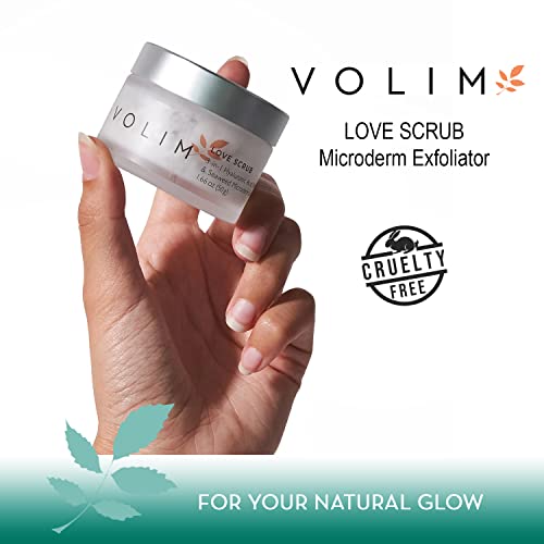 Volim Love Scrub With Hyaluronic Acid Natural Face Exfoliator For Wrinkles, Acne, Fine Lines, Blackheads & Clogged Pores #TOP6