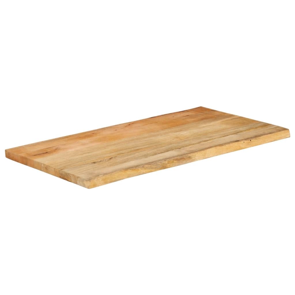 Gecheer Piano Tavolo 120x60x2,5 cm Bordi Vivi in Legno Massello Mango,Piano per Tavolo da,Piano per Tavolo da Pranzo,Piano per Tavolo da Bar,Piano per Tavolo in Legno,P370720