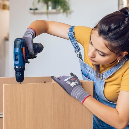 KAYGO Luvas de trabalho MicroFoam revestidas com nitrilo KG19NB, luvas de trabalho de segurança de n