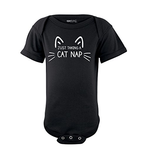 Image of Apericots Just Taking a Cat Nap Short Sleeve Infant Bodysuit