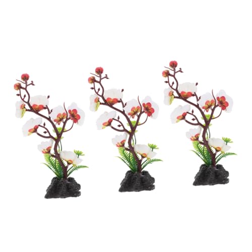 ERINGOGO 3個 日式冷菜装飾 寿司皿用植物花飾り 創意卓上オーナメント 刺身皿を彩るリアルな和風飾り