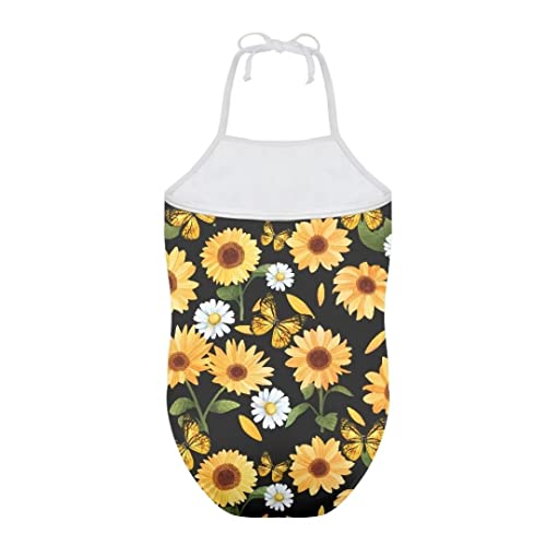 Image of Pinupub Girls Cute Swimsuit One Piece Bathing Suit Sleeveless Halter Neck Swimwear Beachwear