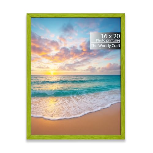 Image of Photo Frame 16 x 20 Inches | Green Photo Frame For Wall | Smart Wall Frame | Wooden Photo Frame Crafted For Style | Stylish Big Photo Frames For Wall | Ideal Frames For Bedroom Wall Decor