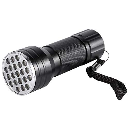 Preisvergleich Produktbild Dilwe UV-Taschenlampe, 21 LEDs, Aluminium, Handlampe, Schwarzlicht