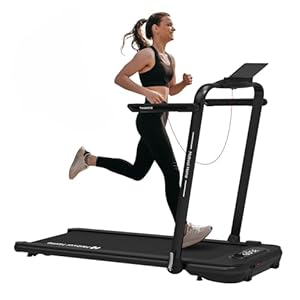 Mobvoi Home Laufband SE, Intelligente KI 3-in-1-Klapplaufband, elektrisches Laufband, 2,5 PS, kompakt tragbar unter dem Schreibtisch, 12 km/h, Fernbedienung, platzsparend, TicSports APP, 120 kg