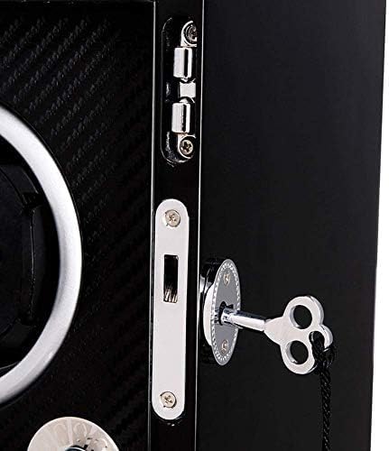 FENOKD Mechanical Watch Shaker Piano Paint Wood Watch Winder Box, Automatic Roating and Quiet Motor, 3 Watch Storage Box, Safty and Key