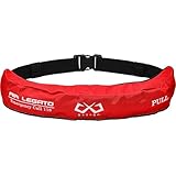 BASARO (バサロ) 国土交通省型式承認品 桜マーク タイプA 自動膨張式 ライフジャケット 桜マーク付き 救命胴衣 自動/手動双方対応モデル 2Wayモデル 立体裁断 救命胴衣 大人用 釣り 腰 腰巻き ベルトタイプ コンパクト メンズ レディース サイズ 70～140cm 日本メーカー B-LifeJac-XH01 日本語取り扱い説明書 CO2高圧縮ボンベ付き (バドレッド)