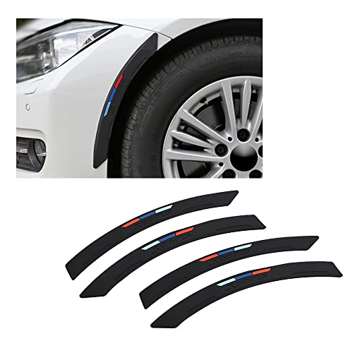 HIBEYO Élargisseur de Passage de Roue de Voiture - Autocollant Universel - Protection Anti-Collision - Élargissement d'aile de Roue - Décoration - Lot de 4 - Noir