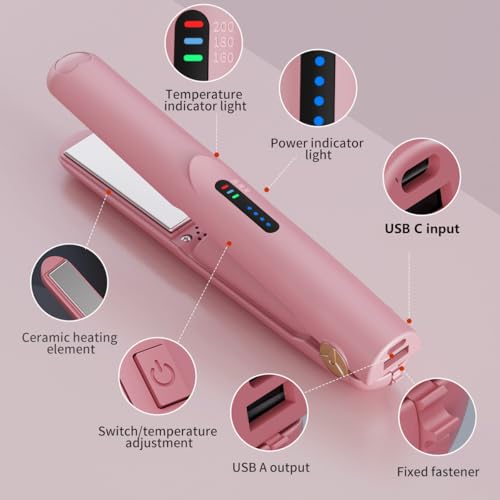 Plancha de Pelo Mini Inalámbrica 2 en 1 Cerámica miniatura 7