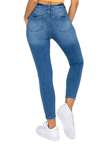 WAX JEAN Women's High Waisted Ankle Skinny 'Comfy Knit Denim' Jeans2