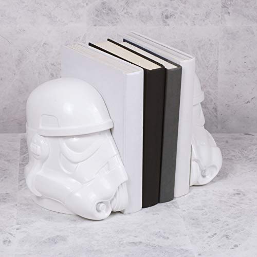 Stormtrooper Original – Casco de Stormtrooper blanco con sujetalibros de Star...