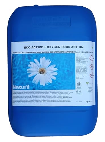 Naturìì 10 kg Eco Active Oxigen 4 Action LV Ossigeno Attivo Alternativo al Cloro Trattamento Acque Piscina