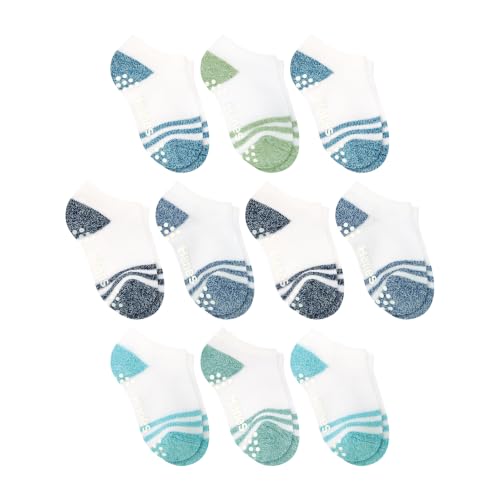 Image of Hanes Toddler Ankle and Low Cut Socks, 12-Pack, Pure Comfort Socks for Infant & Toddler Girls and Boys - Organic Cotton Blend