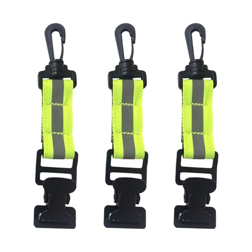 Clips Para Guantes De 3 Piezas, Clips Para Guantes De Bombero, Clips Para Guantes Con Correas De Nailon Reflectantes, Clips Para Guantes De Trabajo Para Deportes Al Aire Libre