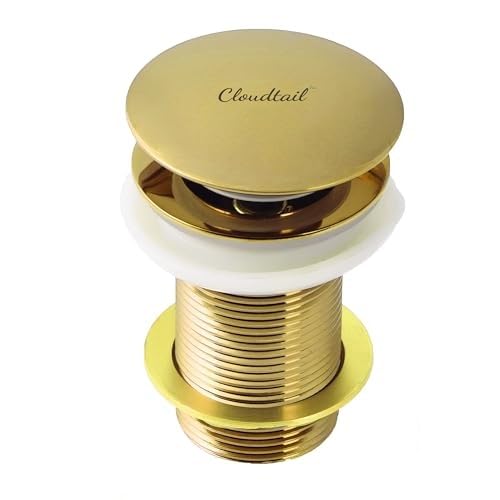 Image of Pop Up Floor Coupling|Drainer Trap|3 Inch|Full Thread|Waste Coupling|Anti Cockroach Foul|Ideal For: Floor|Kitchen|Sink|Bathroom|Wash Basin|Material: Brass|Color: Golden|Set Of 1