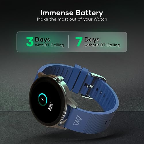 Image of Wings Platinum Smartwatch with 1.39 inch HD IPS Display 110+ Workout Modes, 200+ Watchface, powerful 260mah Battery, 7 Days Battery Life, advanced Bt 5.3 Calling 24 /7 Health Monitoring, Ai Voice Assistant