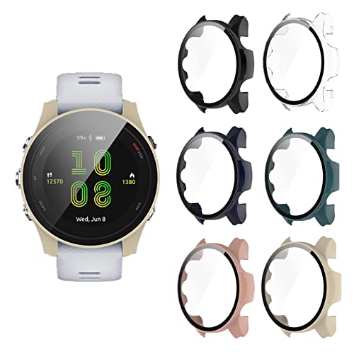 Displayschutzfolie Hülle kompatibel mit Garmin Forerunner 255s/Garmin Forerunner 255s Music 41mm Cover Bumper Schutzhülle Anti-Scratch Rahmen Zubehör für Garmin Forerunner 255s Smartwatch Cover