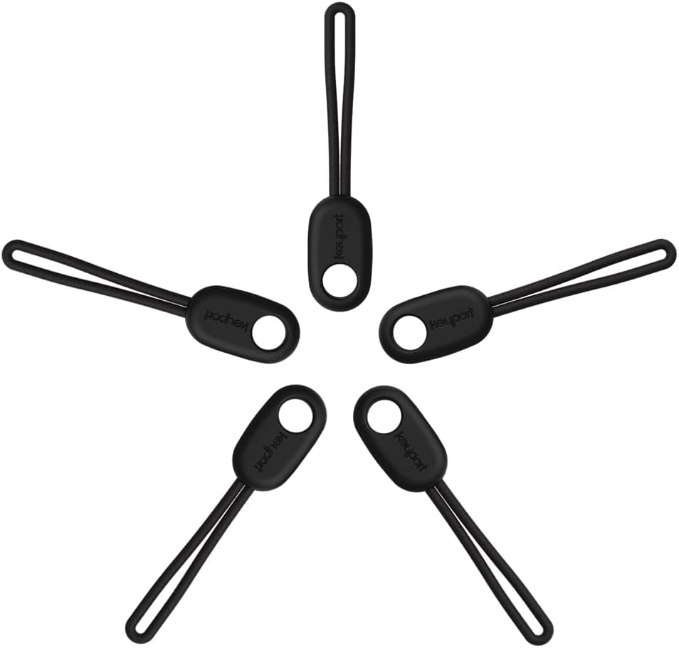 ParaPull 5-Pack (Black) - Premium Nylon Paracord Zipper Pulls - Heavy Duty Mini Cord Replacement for Backpacks, Bags, Boots, Jackets, Purses & More - Universal Zipper Extender - EDC Lanyard