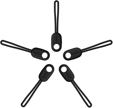 Keyport ParaPull 5-Pack (Black) - Premium Nylon Paracord Zipper Pulls - Heavy Duty Mini Cord Replacement for Backpacks, Bags, Boots, Jackets, Purses & More - Universal Zipper Extender - EDC Lanyard
