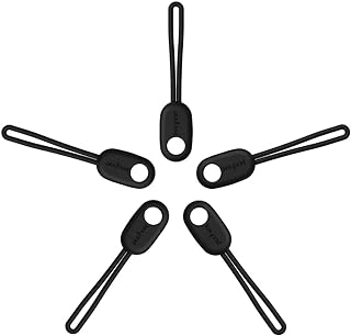 Keyport ParaPull 5-Pack (Black) - Premium Nylon Paracord Zipper Pulls | Heavy Duty Zipper Pull Replacement for Backpacks, Bags, Boots, Jackets, Purses & More | Universal Zipper Extender | EDC Lanyard