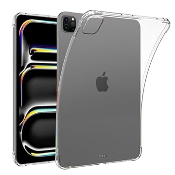 Ltezixal Capa para iPad Pro 11 polegadas 2024, capa protetora de silicone TPU macio antiarranhões para iPad Pro 11 polegadas 2024, transparente.