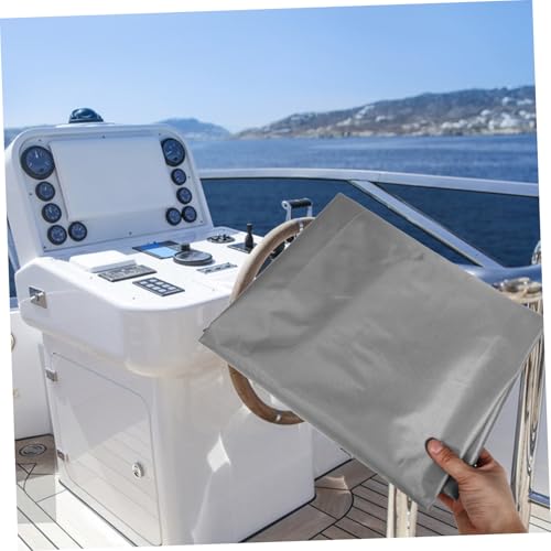 Housse console centrale bateau polyester gris 112x76x102 cm bâche de protection imperméable
