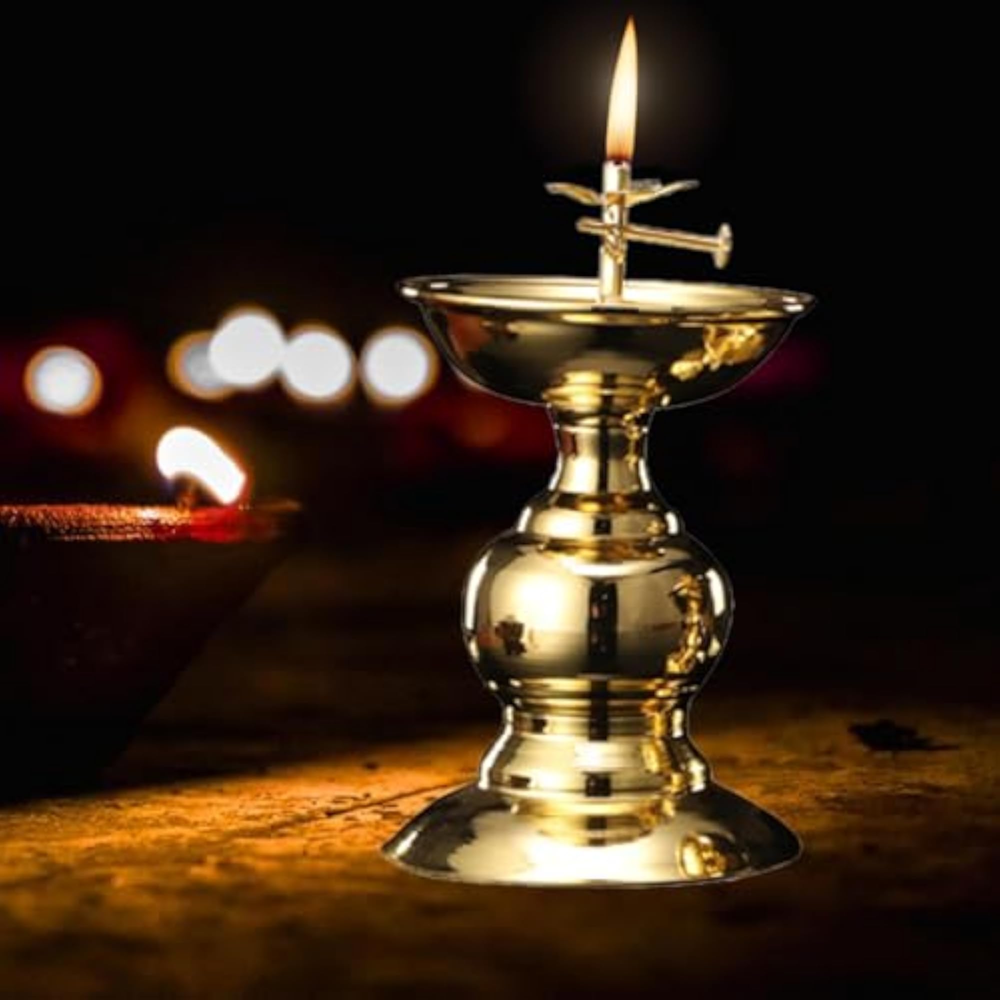 Buddhist Altar Ghee Lamp Holder for Office Table