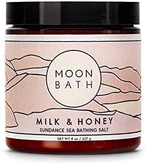 Milk + Honey Sundance Sea Bath Salts | Exfoliating Body Scrub & Bath Soak w/Frankincense, Bergamot & Lavender Essential Oil. Relax, Soothe Muscles, Detox. Organic & Natural Body Care, 8 oz
