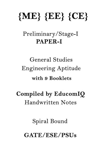 Preliminary Stage 1 General Studies Engineering Aptitude Handwritten Notes of Paper 1 for Gate ESE PSUs
