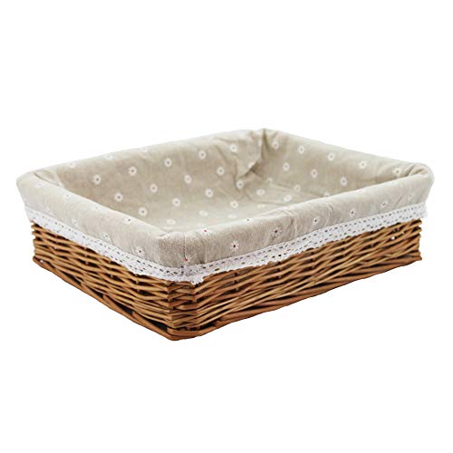 Kingwillow Wicker Storage Basket Rectangular Natural