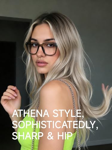 Image of Oversized Square Blue Light Glasses for Woman Men fashion Reduce Eyestrain Protection for TV /Computer /Gaming