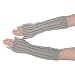 Flammi Women's Cable Knit Arm Warmers Fingerless Gloves Thumb Hole Gloves Mittens (Light Grey)