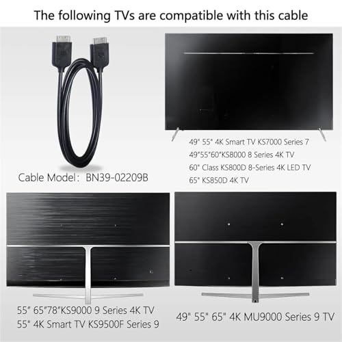 Câble de connexion TV Line One écran noir Samsung série KS résolu