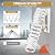 Folding Wall Mounted Ladder 10.17FT 12Steps Loft Ladder Stairs Attic Pull Down Stairs Retractable Attic Ladder with Armrests Handle for Loft and Cottage Top Extension Stairs (White)