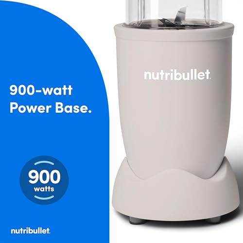 Image of nutribullet Pro Personal Blender, Shakes, Smoothies, Food Prep, and Frozen Blending, 32 Ounce Cup, 24 Ounce Cup, Flip-top Travel Lid, 900 Watt, Matte Linen, NB9-0901LIN