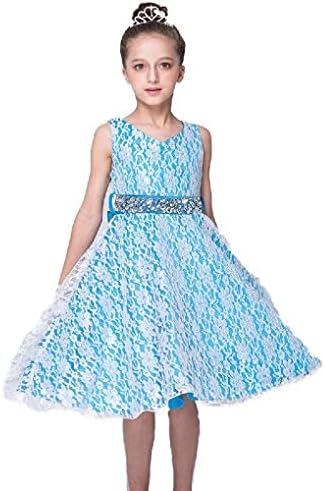 Amazon 子供ドレス フォーマル ピアノ発表会 キッズ ジュニアドレス 子供服 女の子 ワンピース 七五三 入学式 卒業式 結婚式 ロイヤルブルー フォーマル 通販