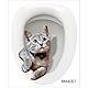 Warmhm Cartoon-Aufkleber Heimdekoration Wc-Sitz 25x30cm Pvc-Badezimmer-Wc-Aufkleber Klebriger Wc-Aufkleber Heimaufkleber Badezimmer- Katze-Wc-Aufkleber Cartoon-Wc-Aufkleber