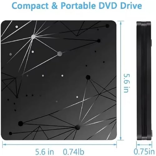 Grabadora ROM y lectora de CD DVD externa con doble cable USB 3.0 y Tipo C 5