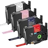 KCMYTONER Compatible for Brother P-Touch Ribbon Refills TZe-RW34 TZe-RN34 TZe-RE34 TZe-R231 Satin Ribbon Label 1/2