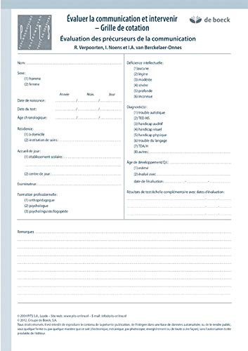 Télécharger Évaluer la Communication et Intervenir : Formulaire d'Évaluation PDF