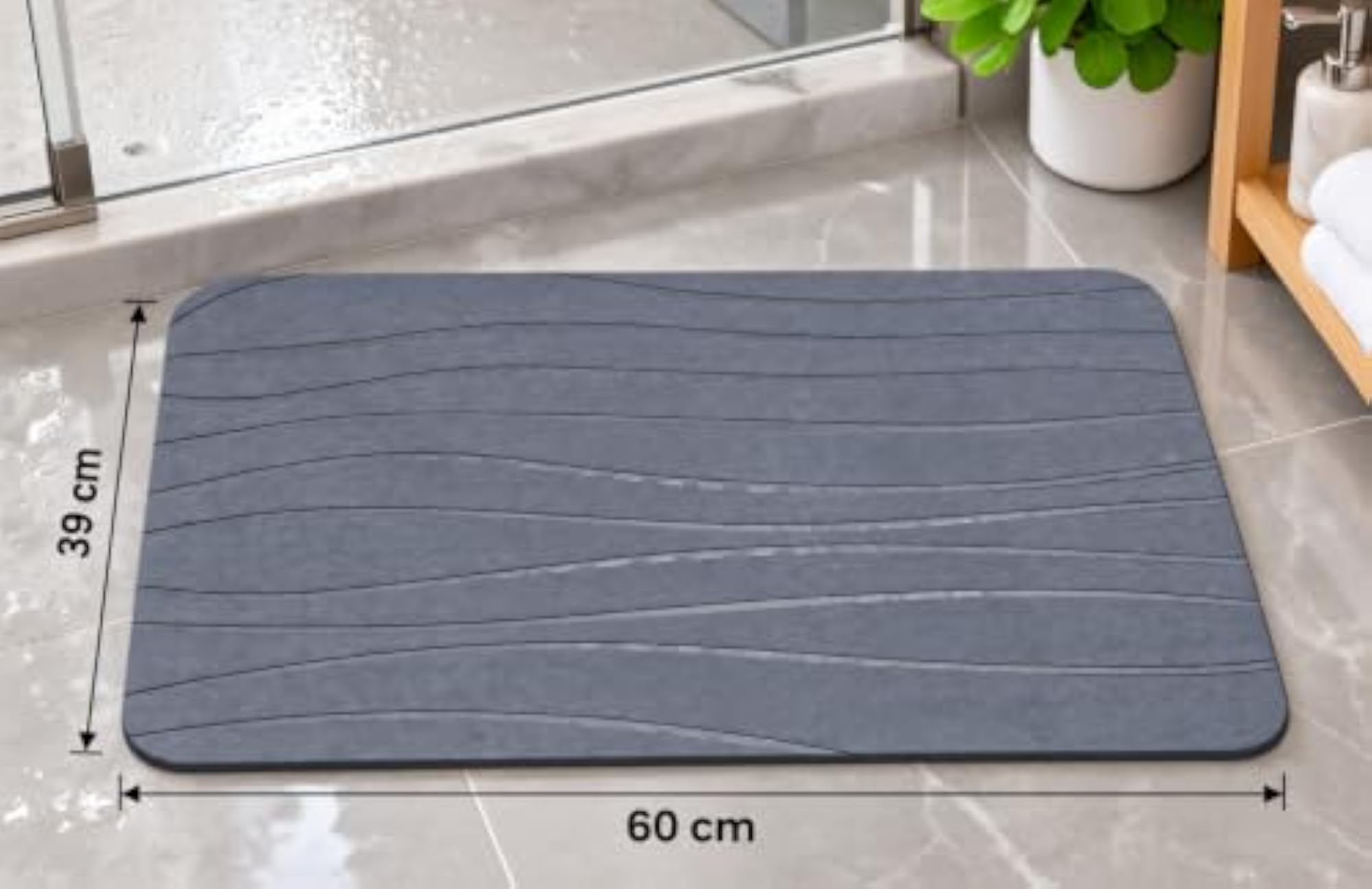 Diatomaceous Earth Shower Mat, Quick Drying Bath Mat